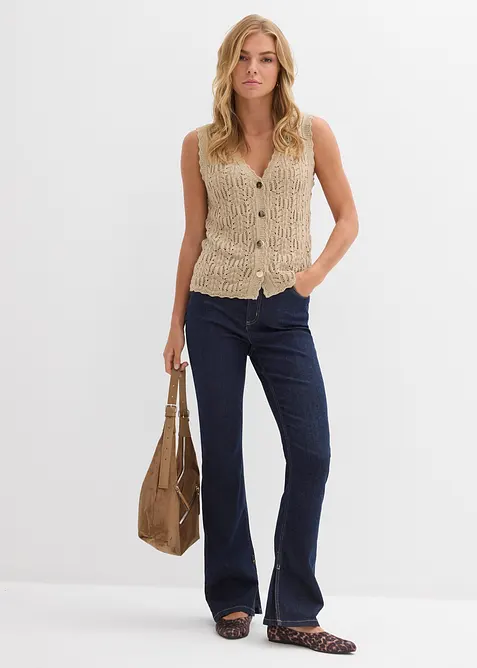 Jeans bootcut, vita alta, bonprix