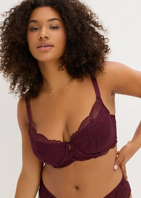 Reggiseno con coppe preformate in pizzo fine, bonprix