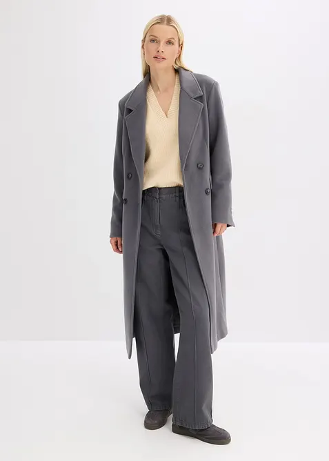 Maglione oversize con scollo a V, bonprix