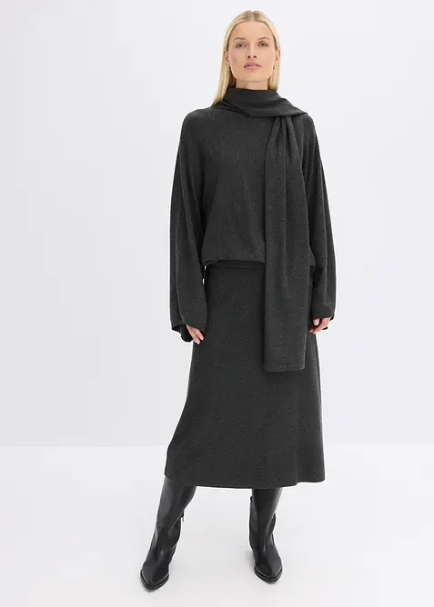 Maglione morbido in filato fine misto viscosa, bonprix