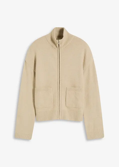 Cardigan con cerniera, bonprix