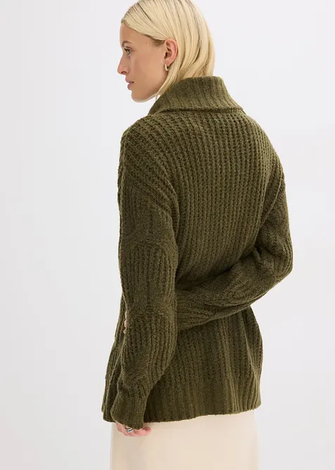 Cardigan in filato grosso con torciglioni, bonprix