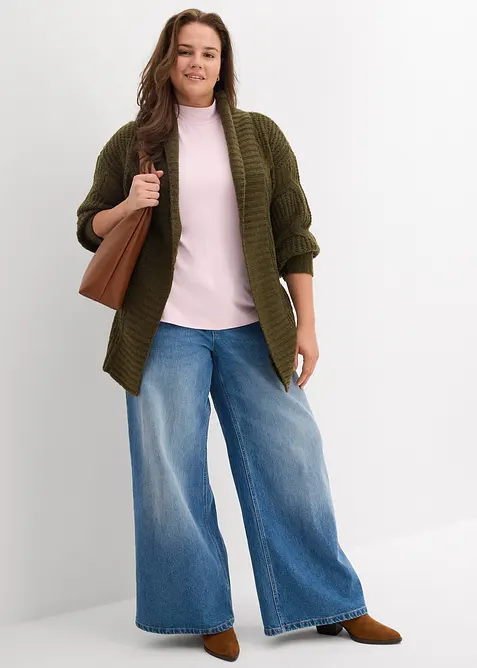 Cardigan in filato grosso con torciglioni, bonprix