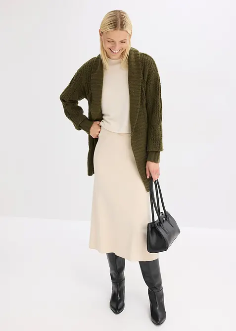 Cardigan in filato grosso con torciglioni, bonprix