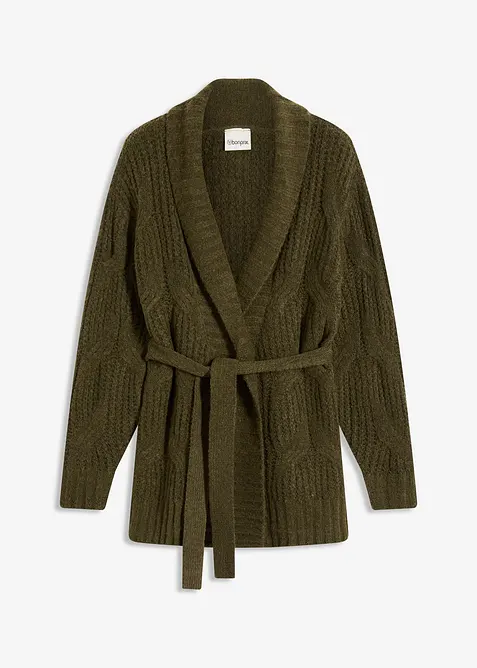 Cardigan in filato grosso con torciglioni, bonprix