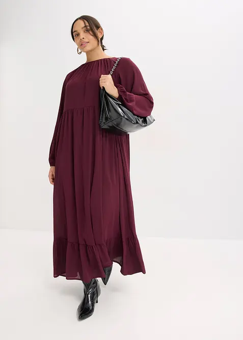 Abito lungo in chiffon, bonprix