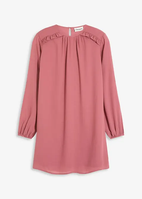 Miniabito in chiffon con ruches, bonprix