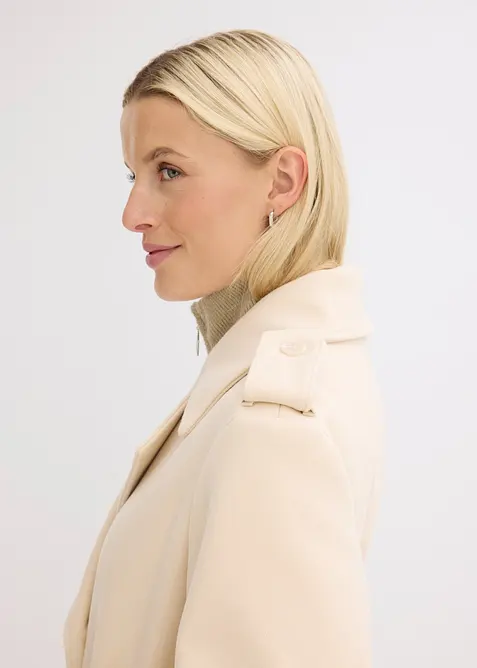 Trench effetto lana, bonprix