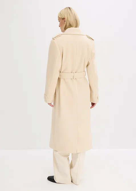 Trench effetto lana, bonprix
