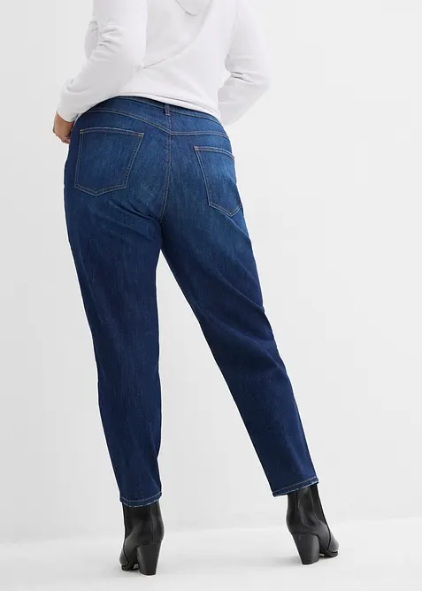 Mom jeans cropped, vita alta, bonprix