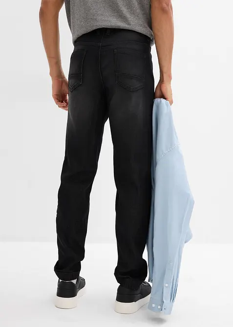 Jeans in tessuto felpato con elastico in vita regular fit, straight, bonprix