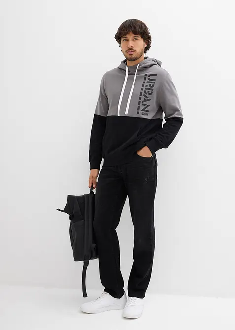 Felpa con cappuccio, slim fit, bonprix