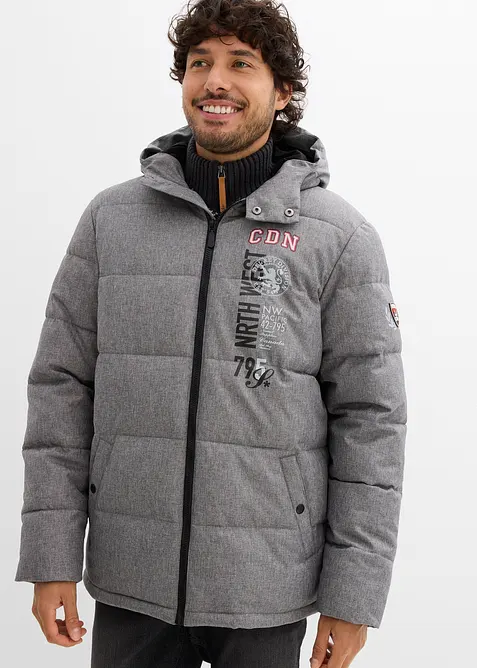 Giacca trapuntata invernale con cappuccio, bonprix