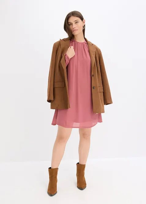 Miniabito in chiffon con ruches, bonprix