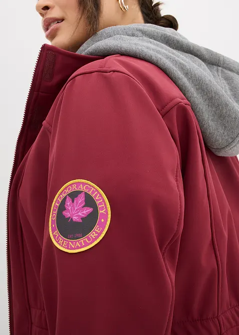 Giacca lunga 2 in 1 in softshell idrorepellente, bonprix