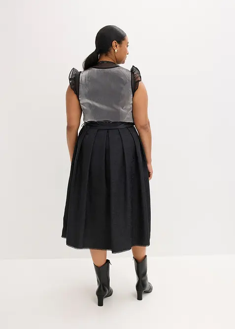 Abito bavarese con bustino lucido (set 2 pezzi), bonprix