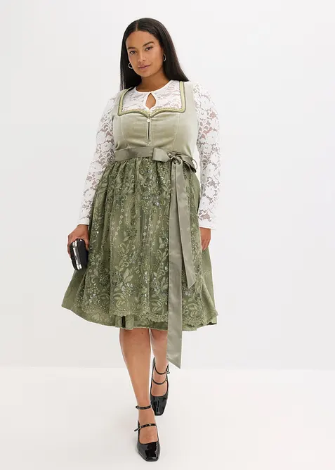 Abito bavarese con grembiule (set 2 pezzi), bonprix