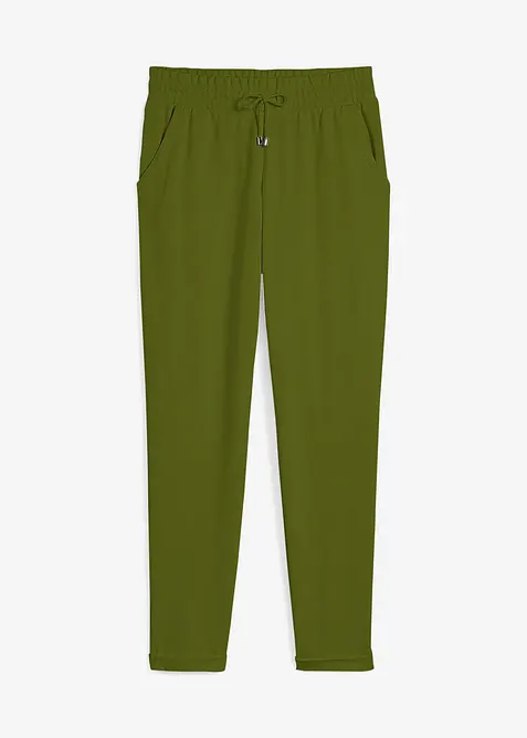 Pantaloni con elastico in vita in misto viscosa, bonprix