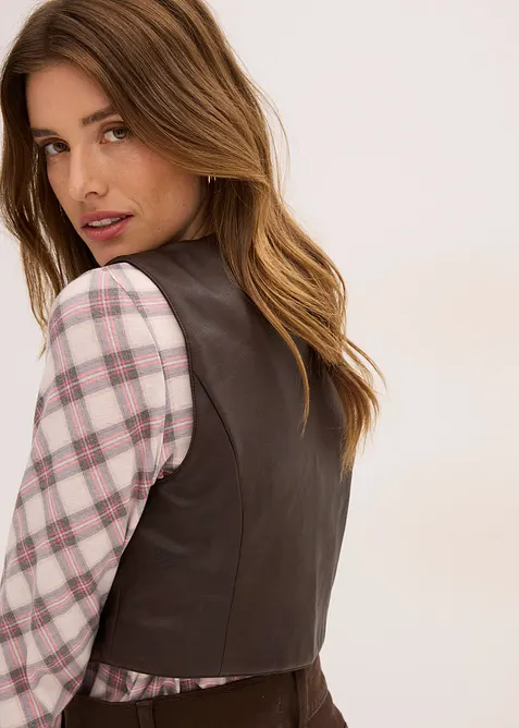 Gilet in similpelle effetto usato, bonprix