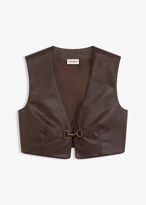Gilet in similpelle effetto usato, bonprix