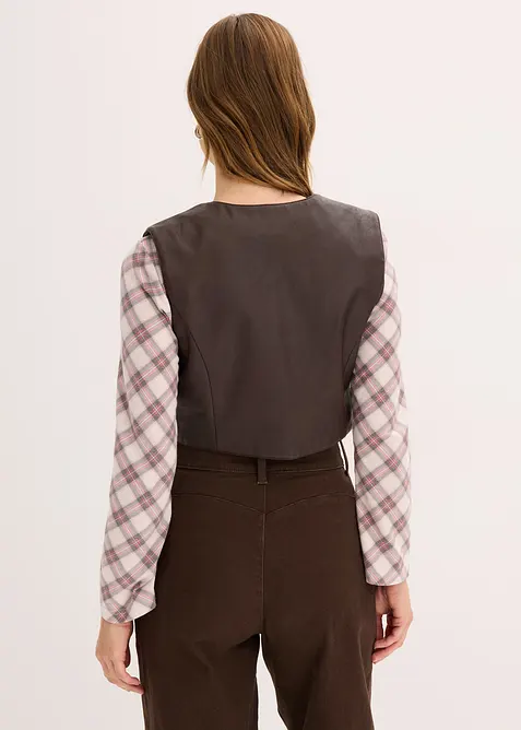 Gilet in similpelle effetto usato, bonprix