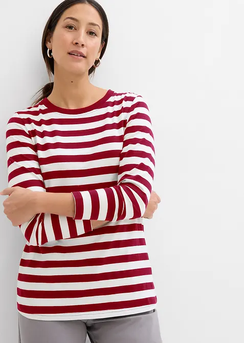 Maglia a righe in puro cotone biologico, bonprix