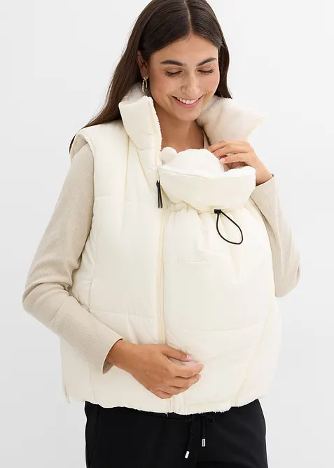 Gilet prémaman double face 4 in 1 con inserto babywearing, bonprix