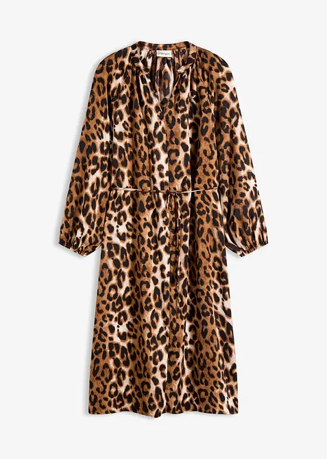 Abito midi in satin fluente, bonprix