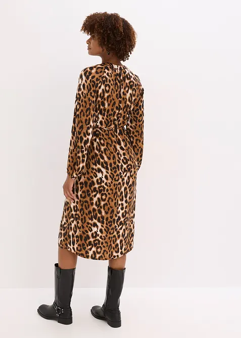 Abito midi in satin fluente, bonprix