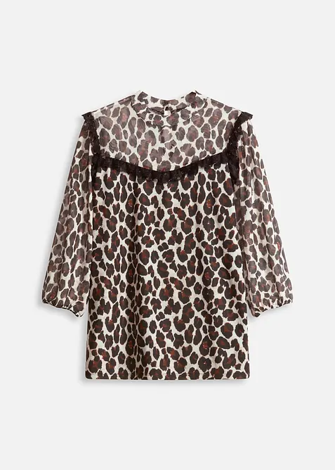 Maglia in mesh morbido con pizzo, bonprix