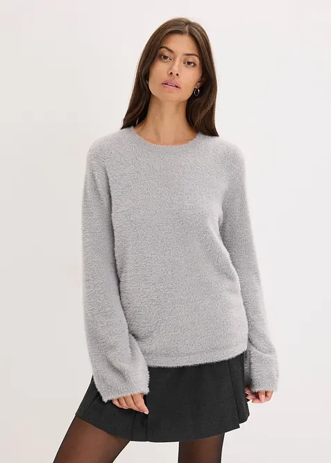 Maglione morbido con maniche ampie, bonprix