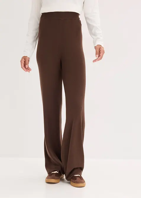 Pantaloni in maglia di soffice misto viscosa, bonprix