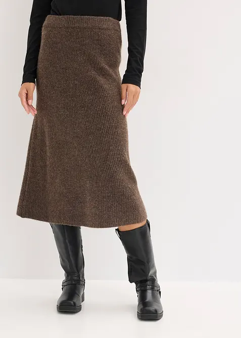 Gonna midi in maglia, bonprix