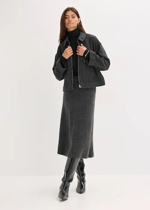 Gonna midi in maglia, bonprix