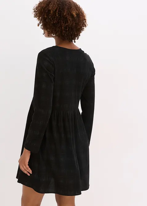 Abito corto a quadri in velluto a coste, bonprix