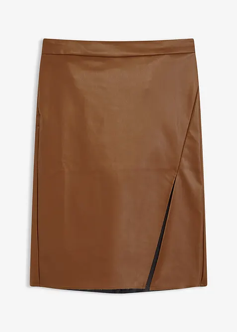 Gonna longuette in similpelle, bonprix