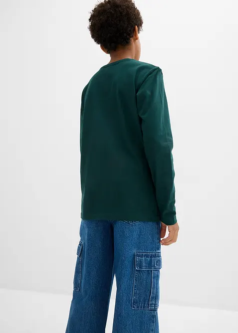 Maglia a maniche lunghe con cotone biologico (pacco da 3), bonprix