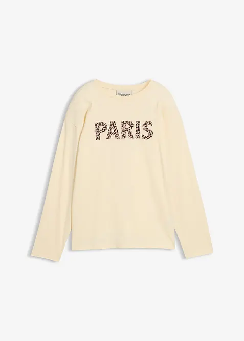 Maglia a maniche lunghe in puro cotone biologico, bonprix