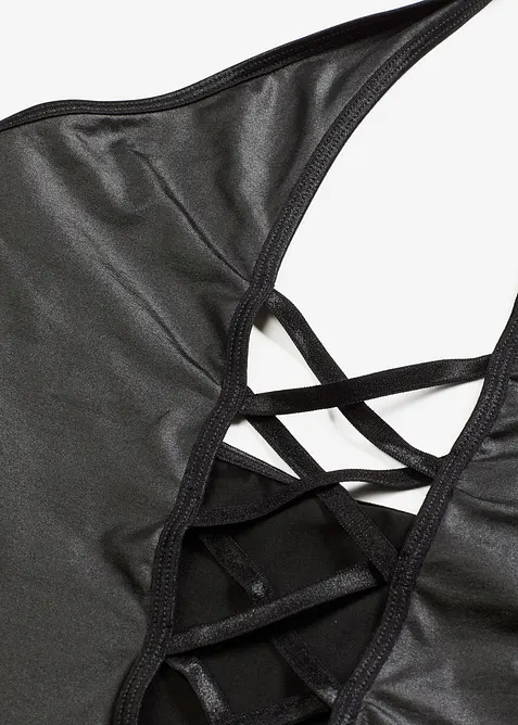 Abito effetto bagnato con scollo all'americana, bonprix