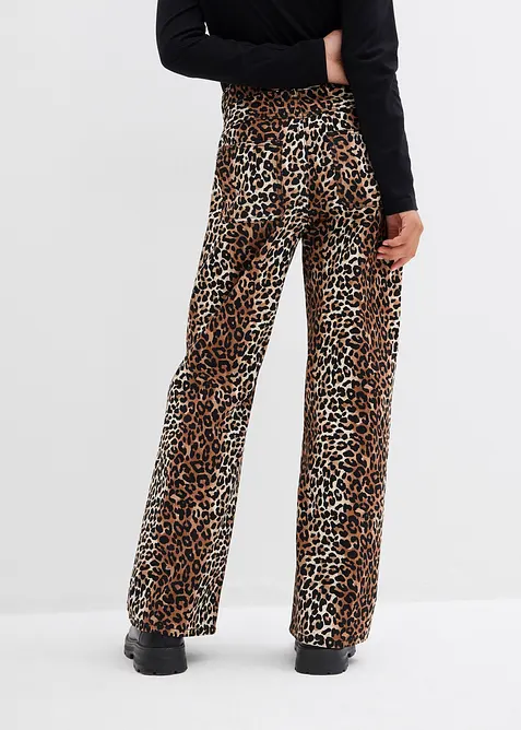 Jeans wide leg, vita media, bonprix