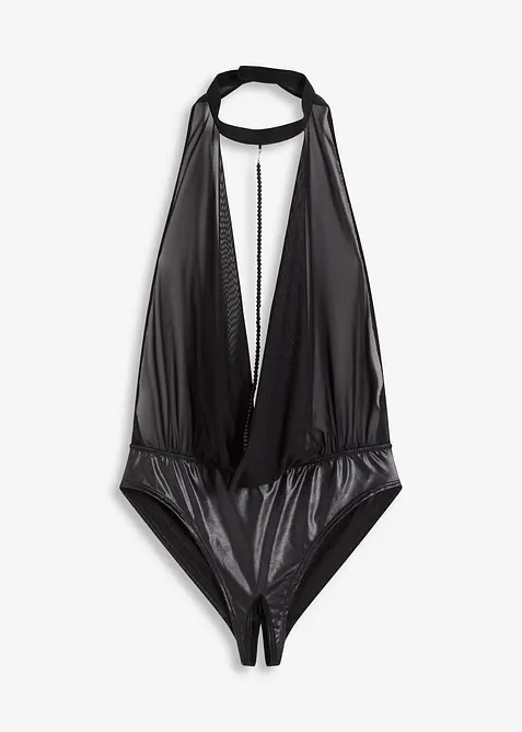 Body ouvert con effetto bagnato, bonprix