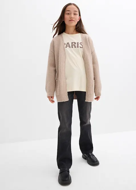 Jeans bootcut, vita media, bonprix