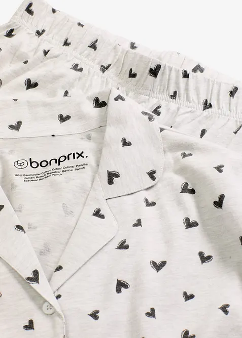 Pigiama oversize con abbottonatura, bonprix