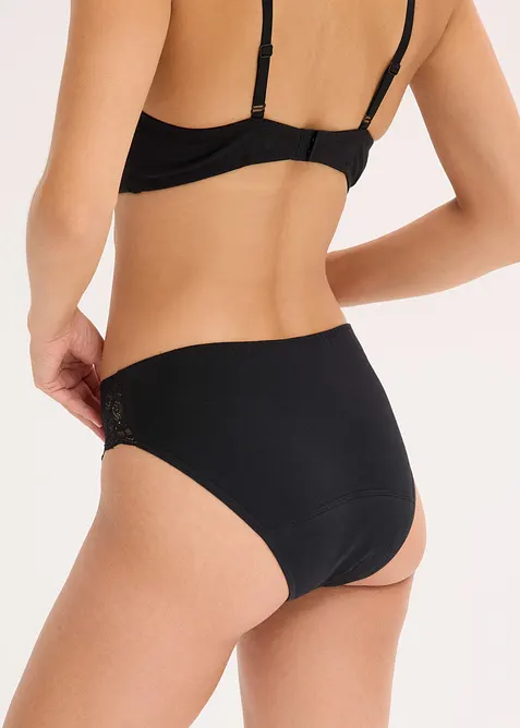 Slip mestruale alto per flusso medio (pacco da 2), bonprix