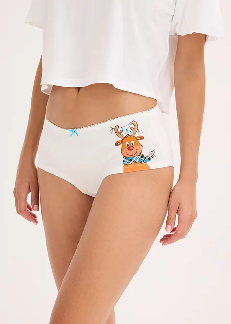 Culotte alta con cotone (pacco da 4), bonprix