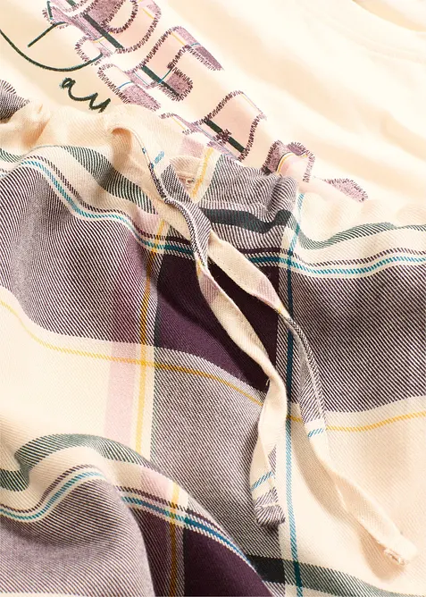 Pigiama con pantaloni in morbido tessuto e sacchetto regalo, bonprix