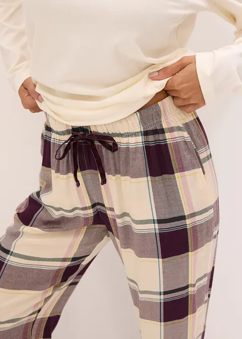 Pigiama con pantaloni in morbido tessuto e sacchetto regalo, bonprix