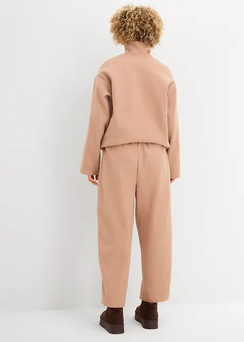 Pantaloni barrel in simil lana, bonprix