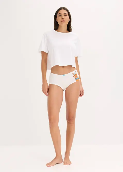 Culotte alta con cotone (pacco da 4), bonprix