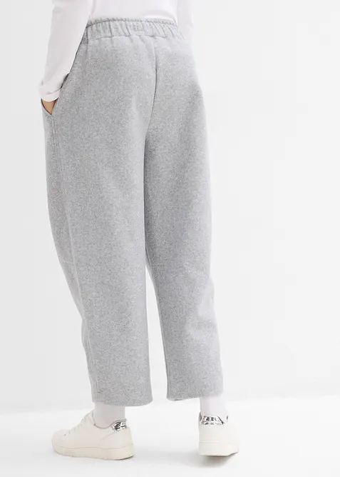 Pantaloni barrel in simil lana, bonprix